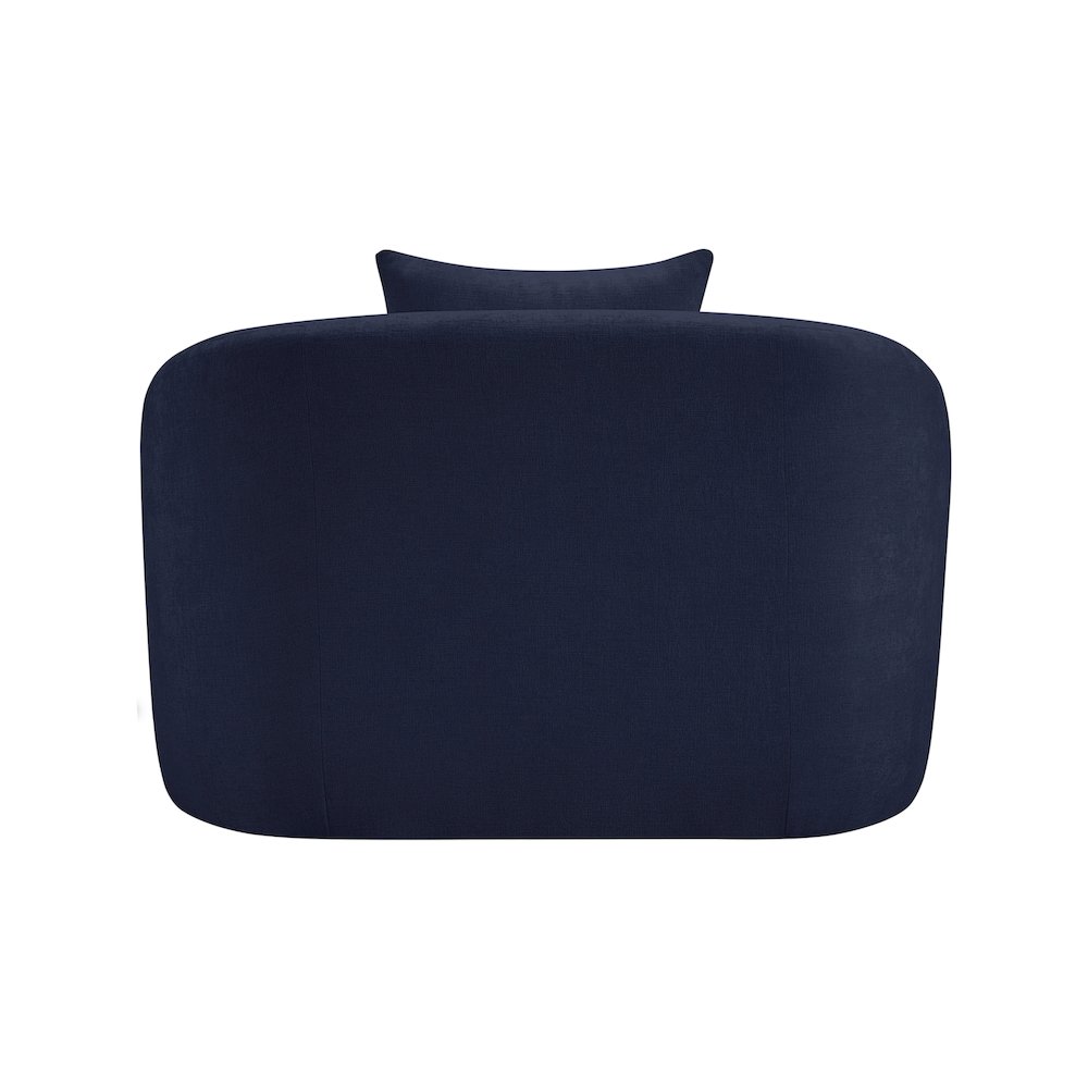 Penelope Navy Chenille Fabric Chair. Picture 4