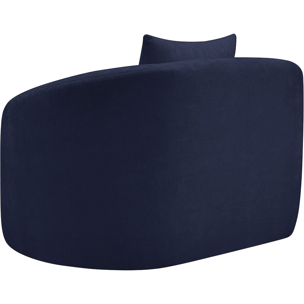 Penelope Navy Chenille Fabric Chair. Picture 6