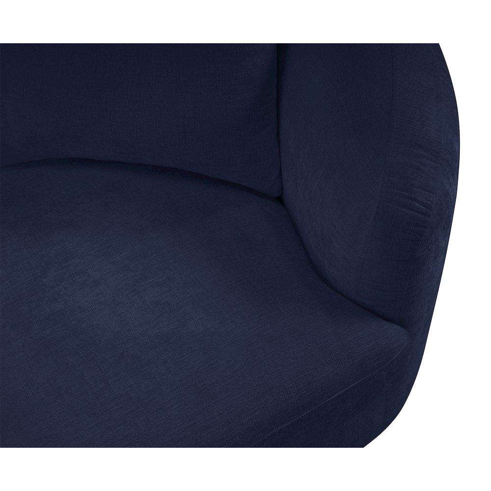 Penelope Navy Chenille Fabric Chair. Picture 7