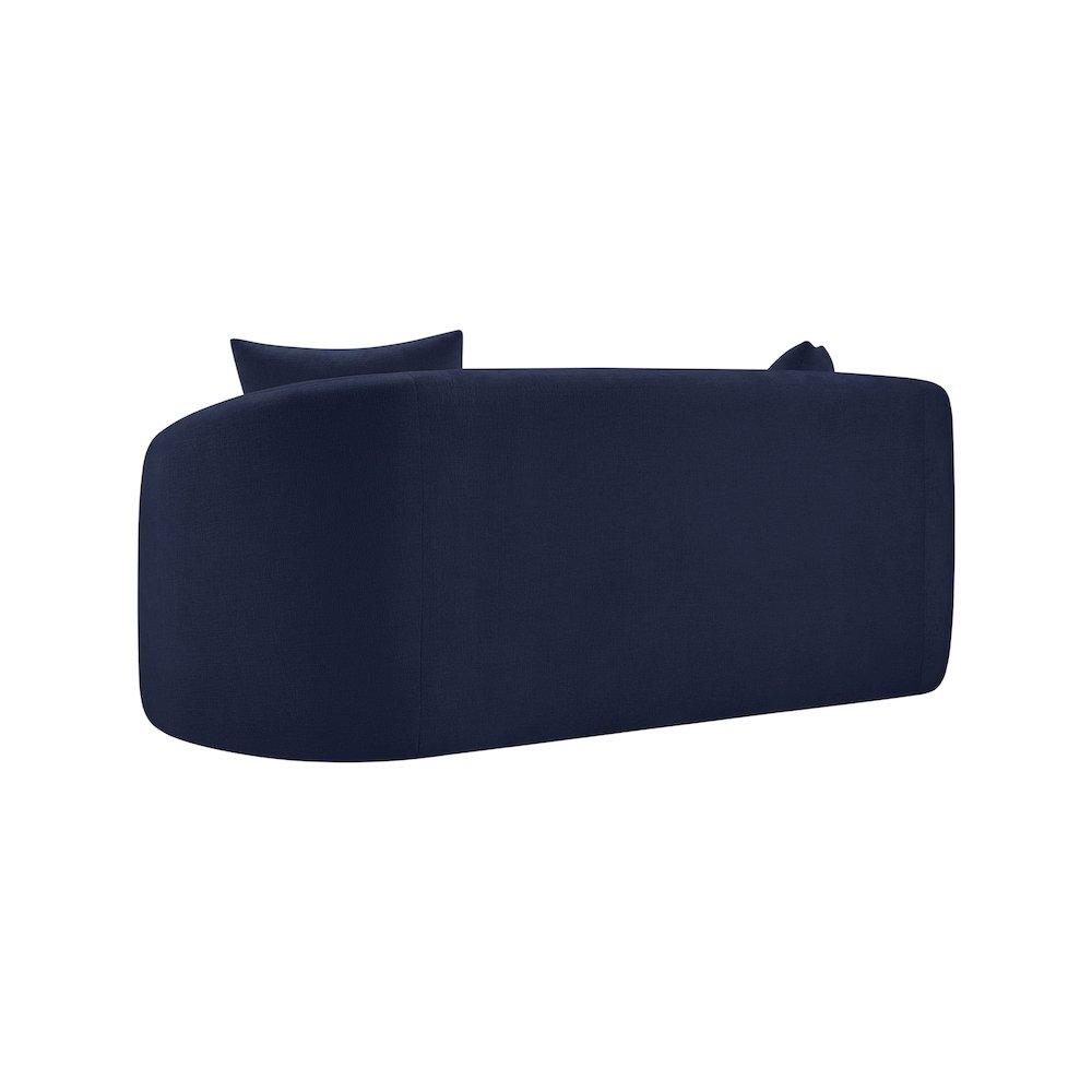 Penelope Navy Chenille Fabric Loveseat. Picture 6