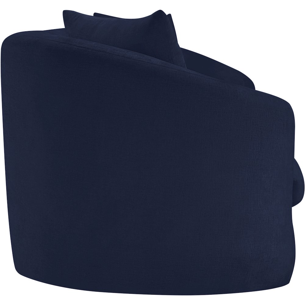 Penelope Navy Chenille Fabric Sofa. Picture 3