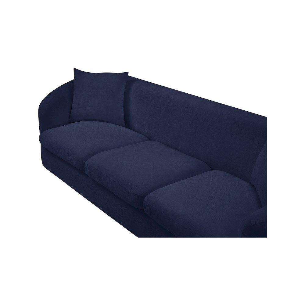 Penelope Navy Chenille Fabric Sofa. Picture 7