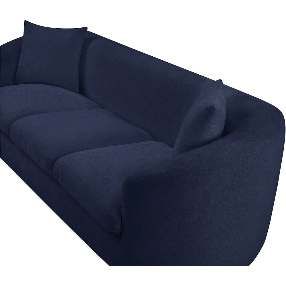 Penelope Navy Chenille Fabric Sofa. Picture 8