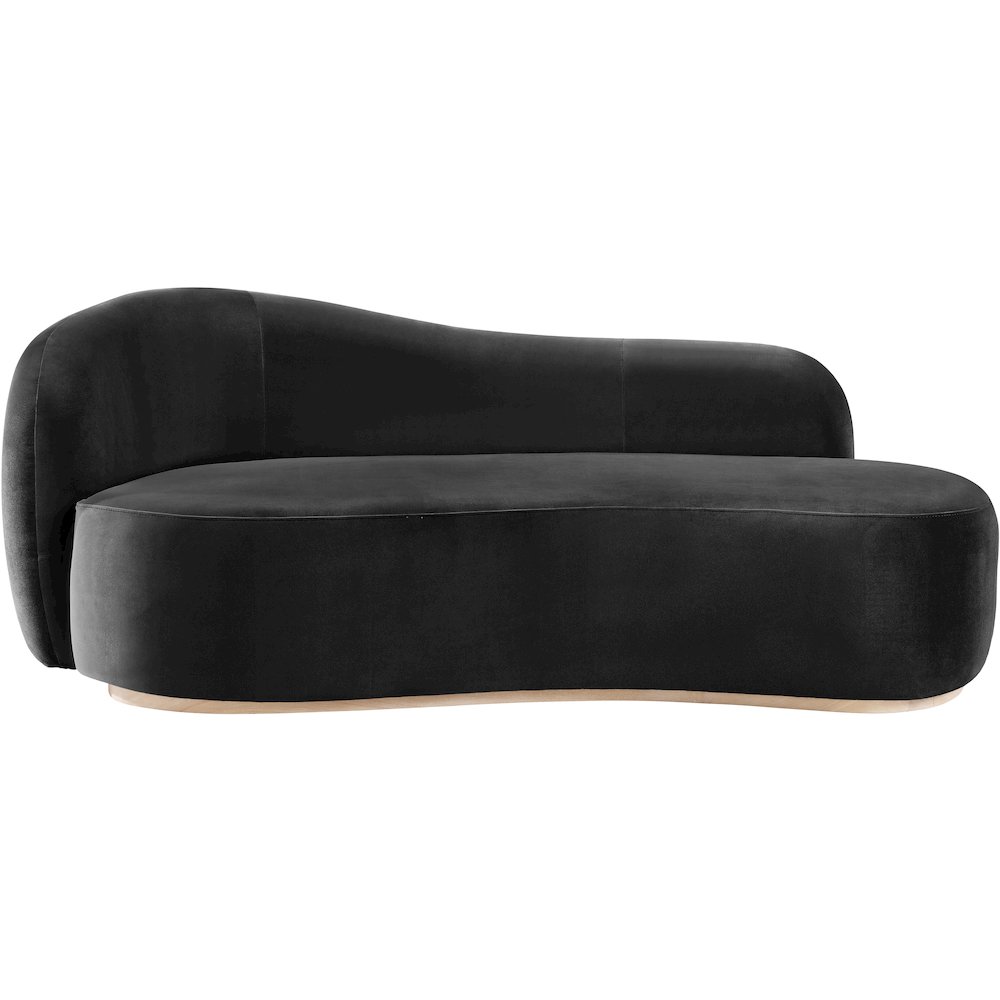Gustavo Black Velvet Upholstered Chaise. Picture 2