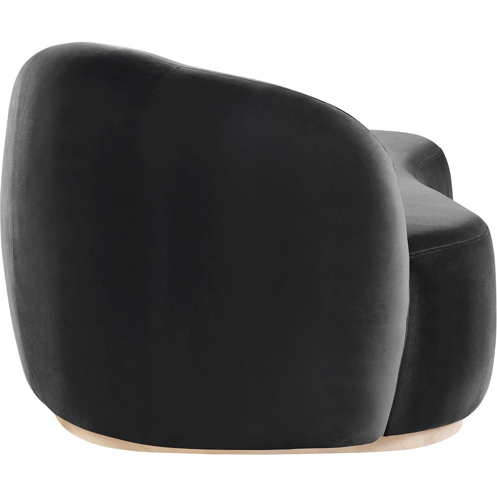 Gustavo Black Velvet Upholstered Chaise. Picture 3