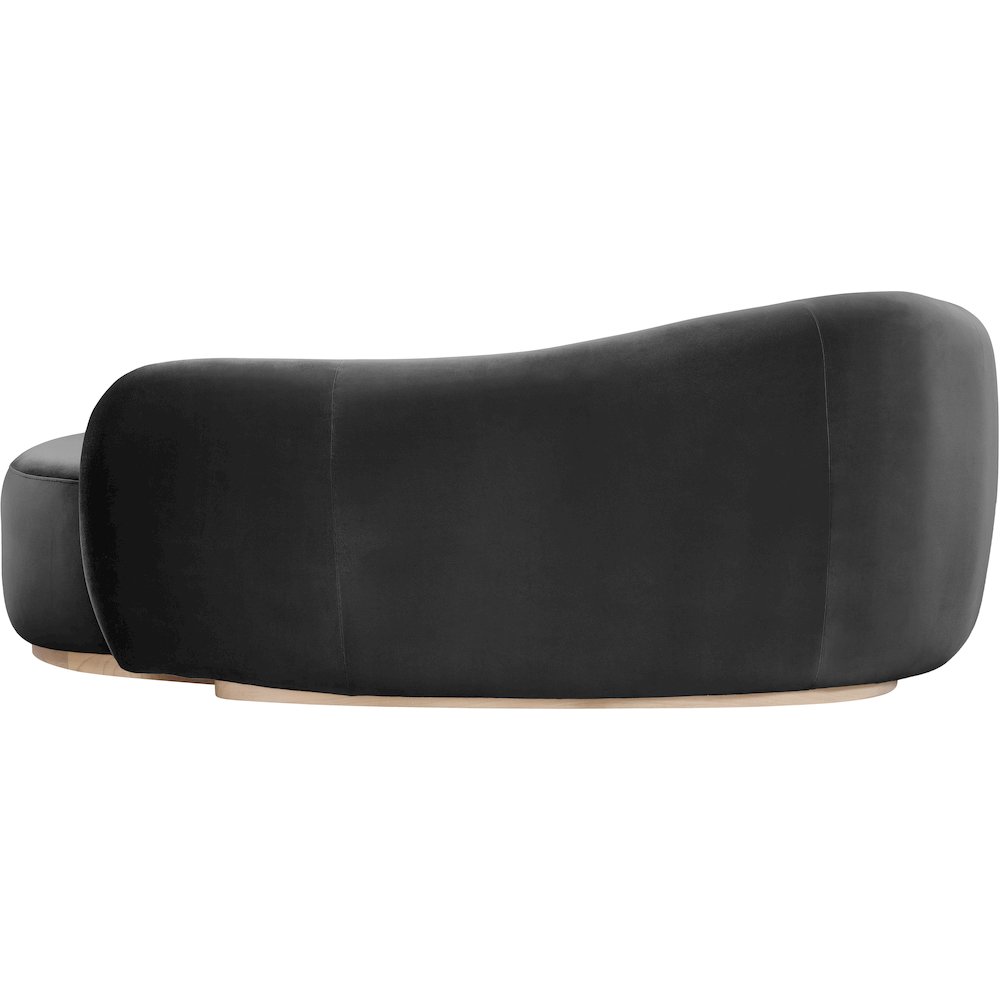 Gustavo Black Velvet Upholstered Chaise. Picture 4