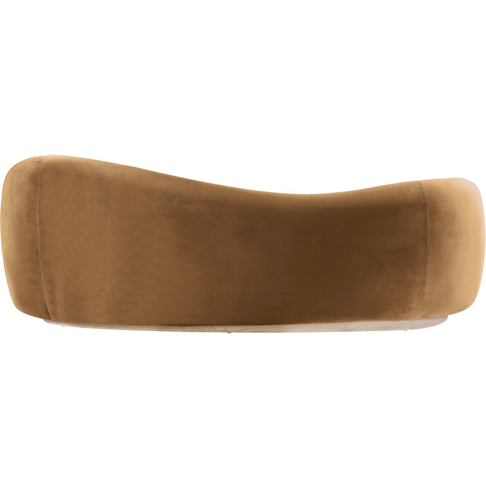 Gustavo 92.5" Saddle Velvet Upholstered Sofa. Picture 4
