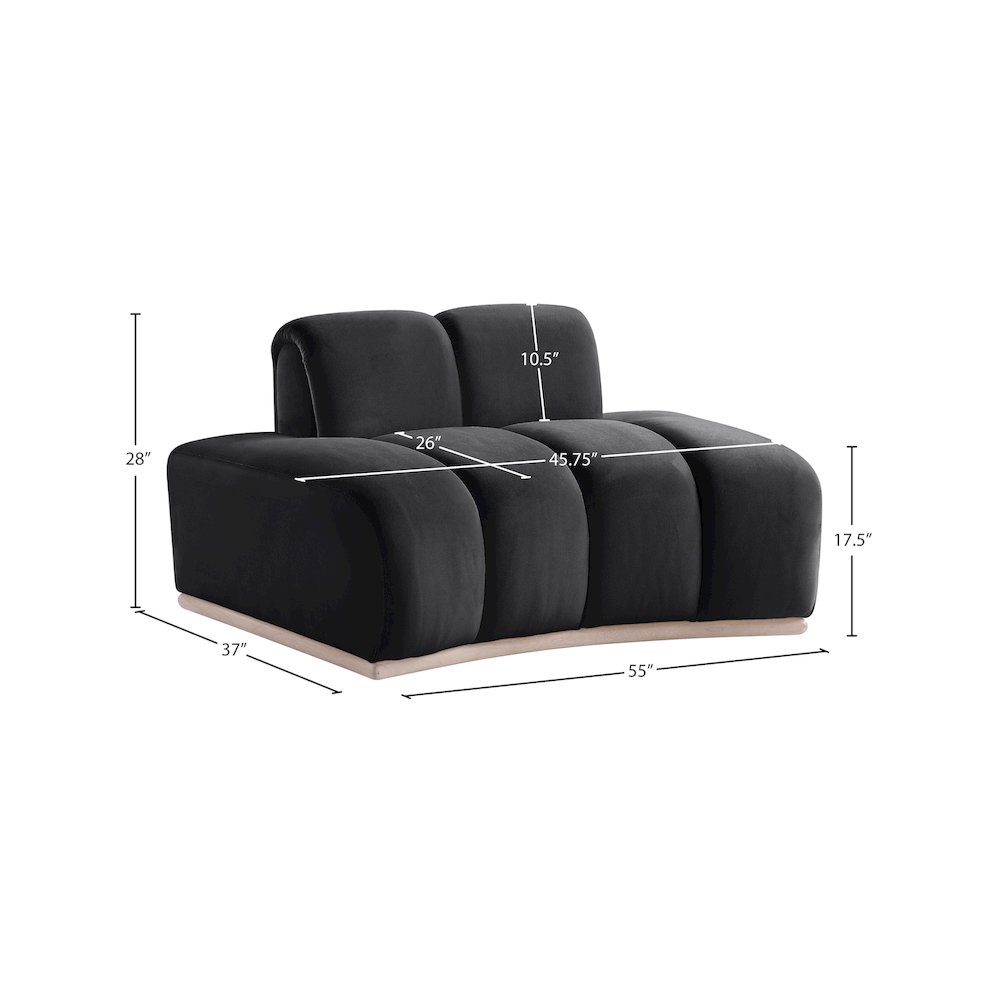 Jace Black Velvet Chair. Picture 7