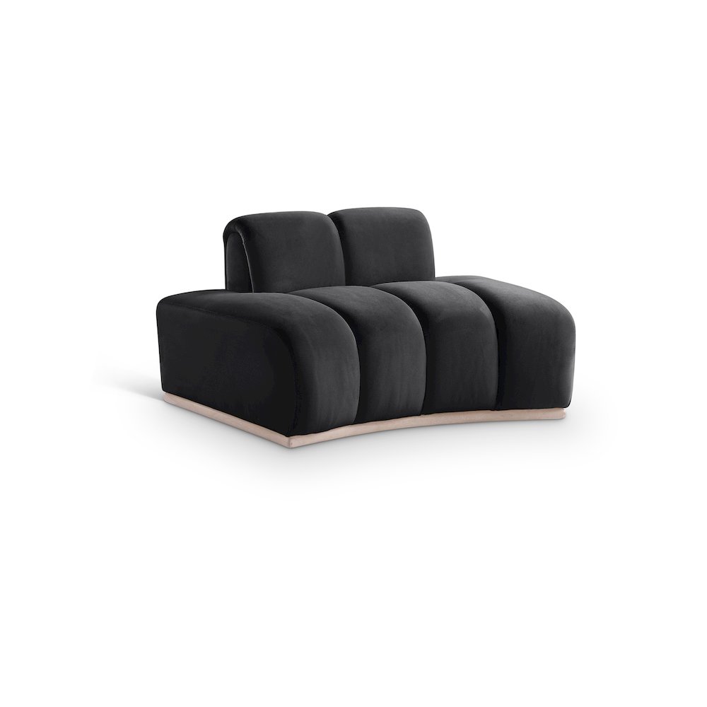 Jace Black Velvet Chair. Picture 1