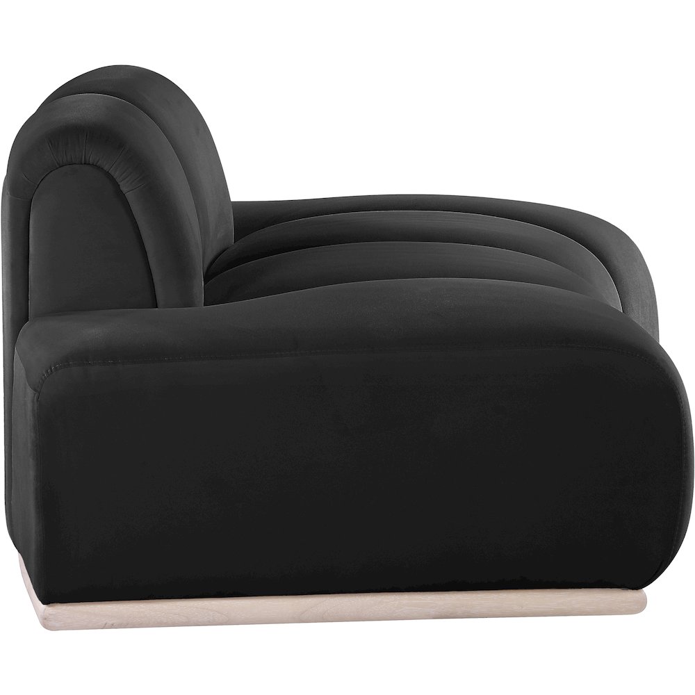 Jace Black Velvet Chair. Picture 3