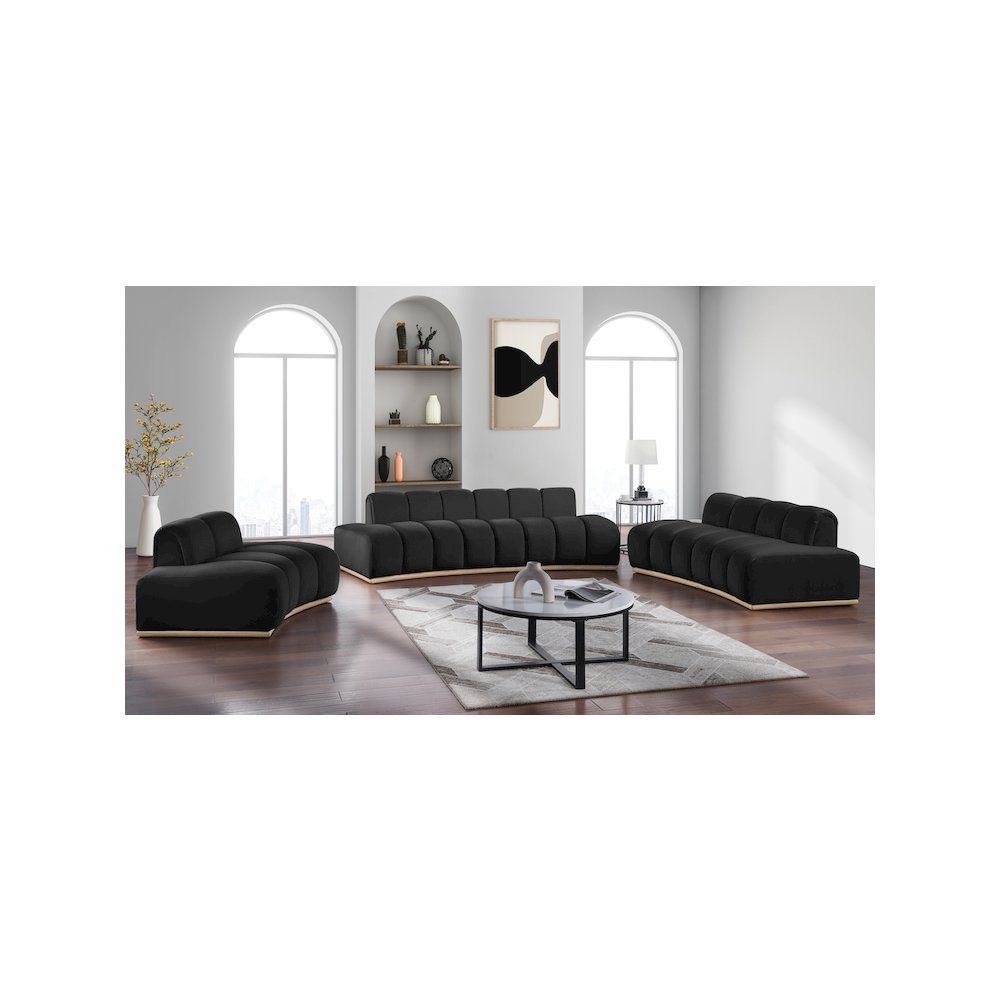 Jace Black Velvet Chair. Picture 6