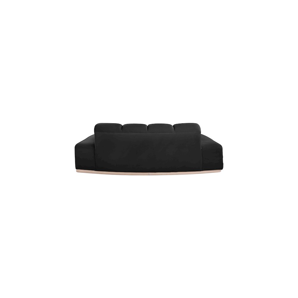 Jace Black Velvet Loveseat. Picture 4