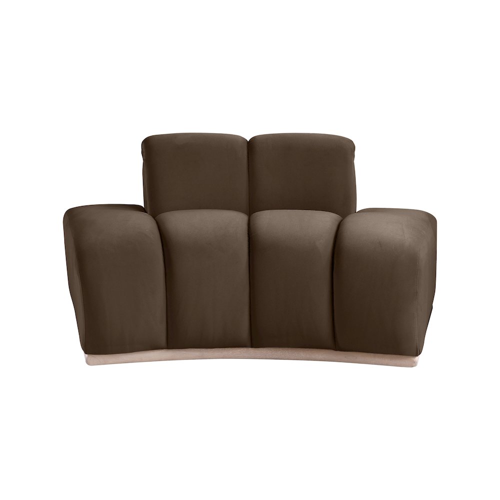 Jace Brown Velvet Chair. Picture 2