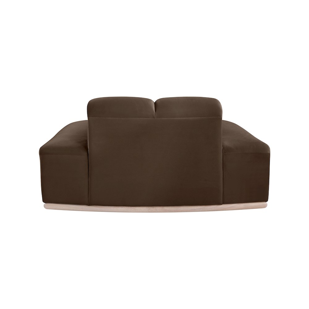 Jace Brown Velvet Chair. Picture 4