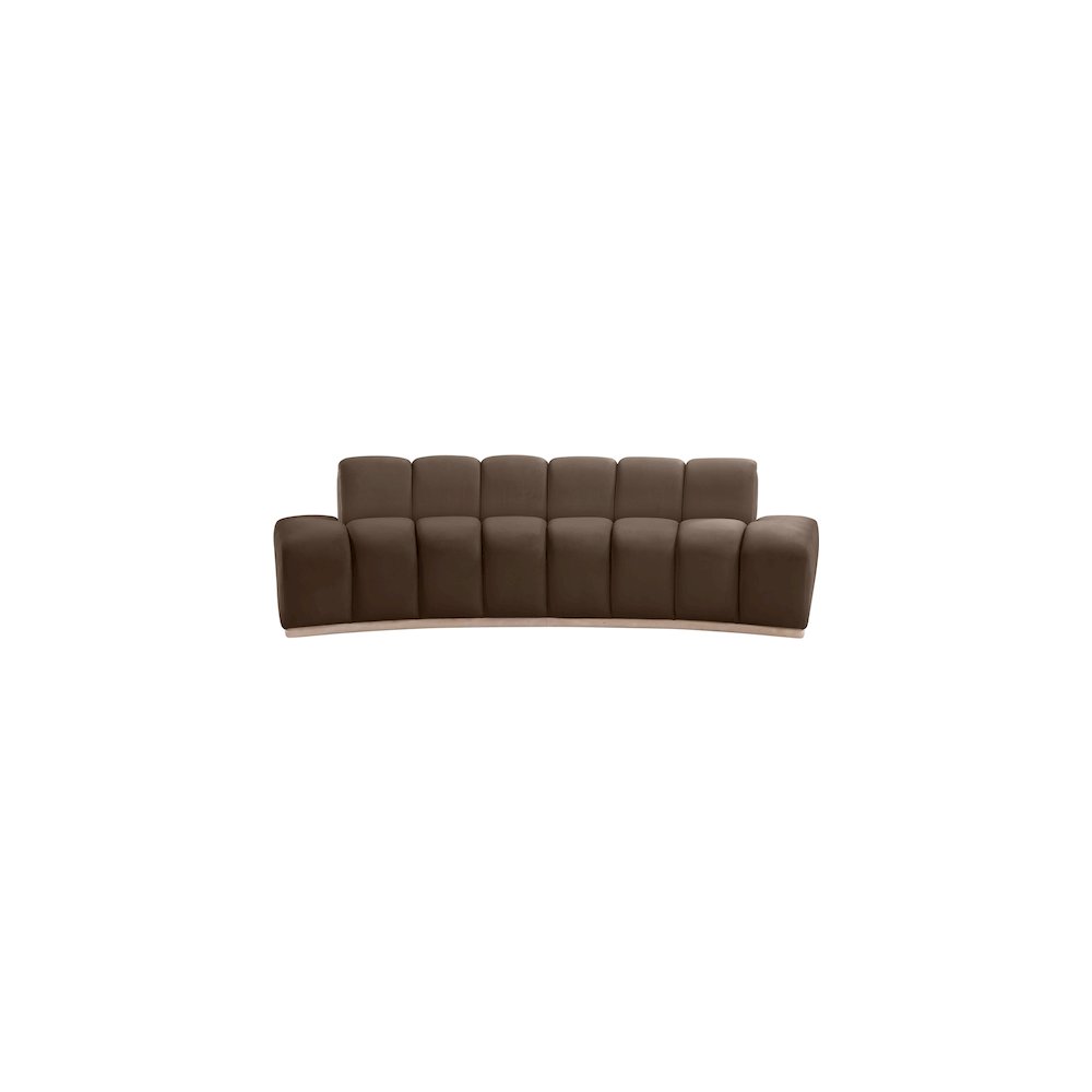 Jace Brown Velvet Sofa. Picture 2