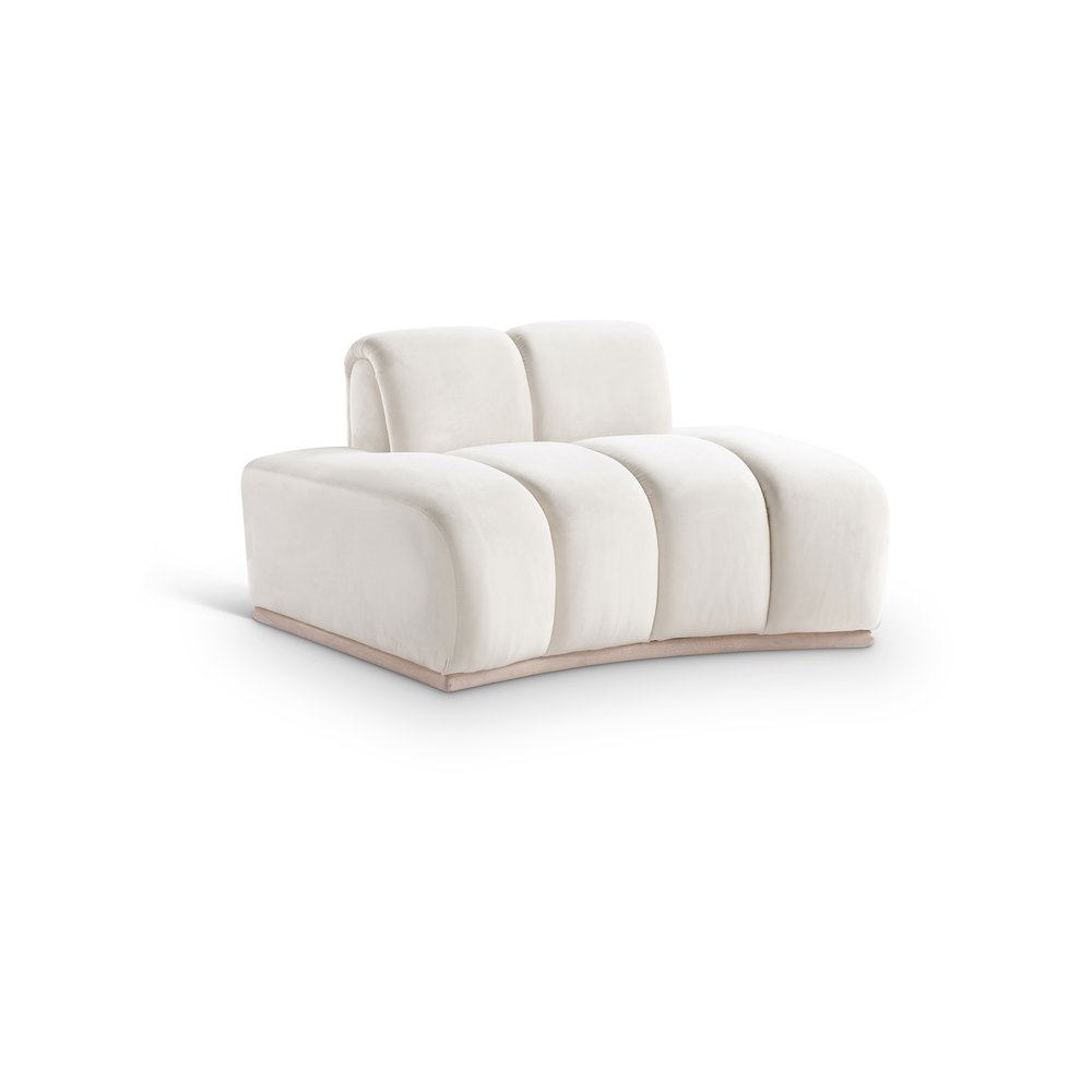 Jace Cream Velvet Chair. Picture 1