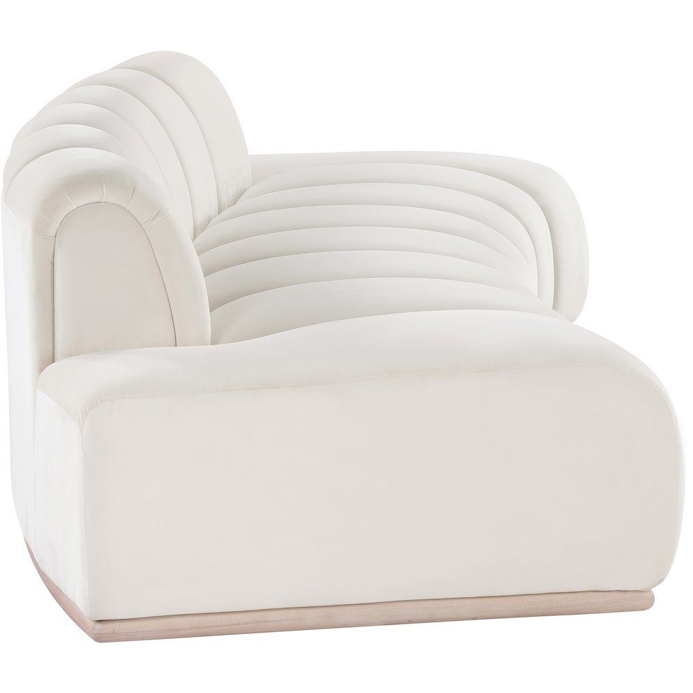 Jace Cream Velvet Sofa. Picture 3