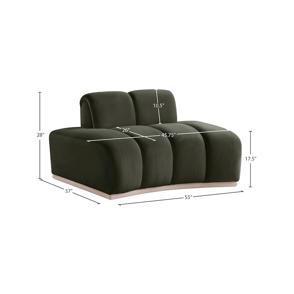Jace Green Velvet Chair. Picture 7