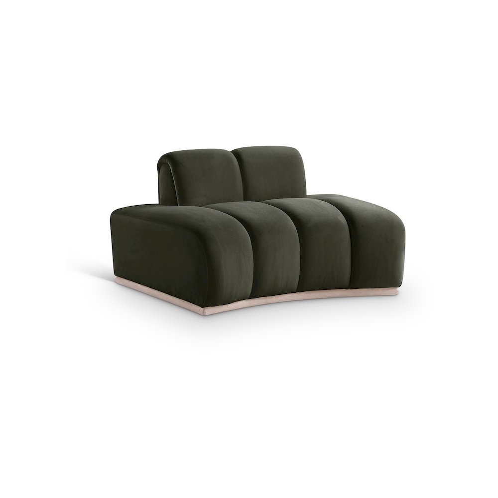 Jace Green Velvet Chair. Picture 1