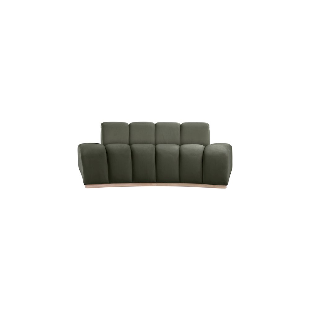 Jace Green Velvet Loveseat. Picture 2