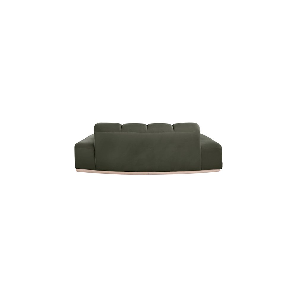 Jace Green Velvet Loveseat. Picture 4