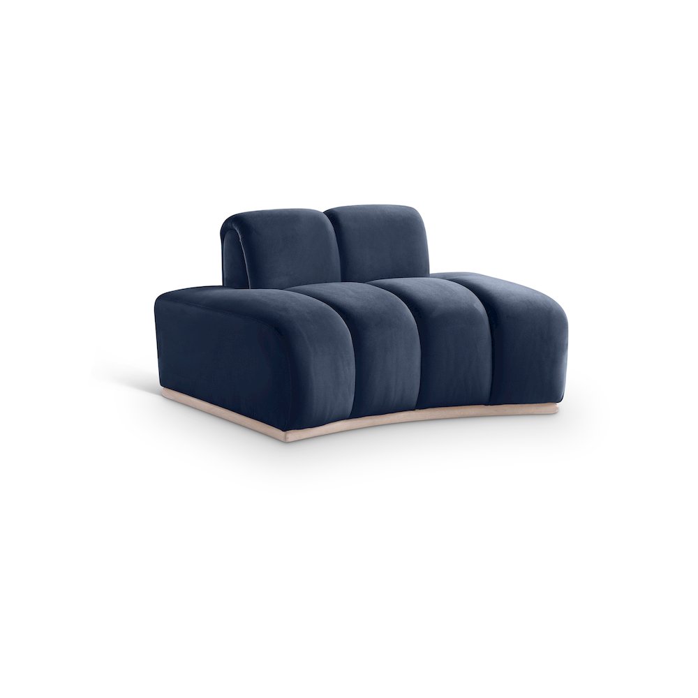 Jace Navy Velvet Chair. Picture 1