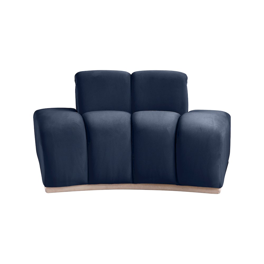 Jace Navy Velvet Chair. Picture 2