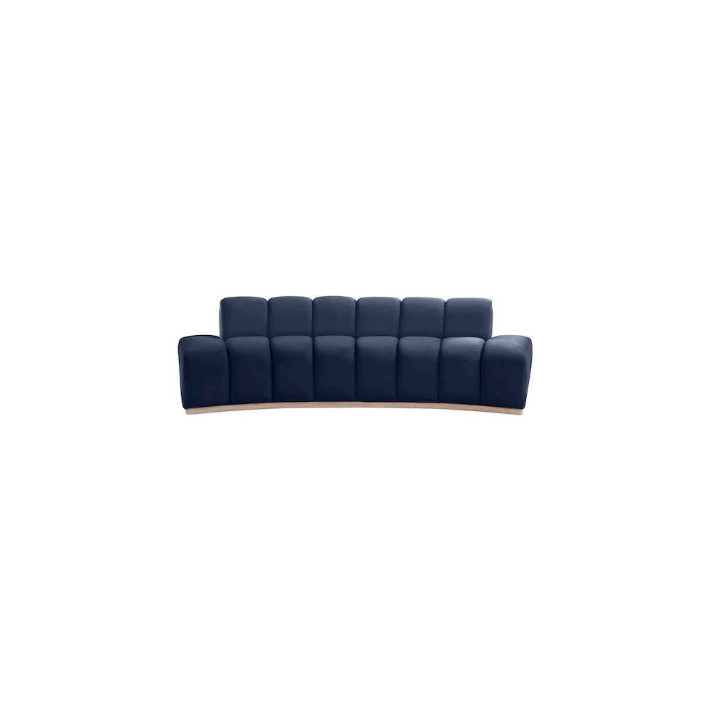 Jace Navy Velvet Sofa. Picture 2