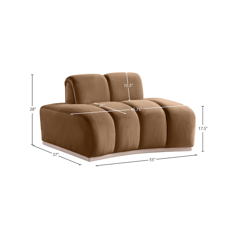 Jace Saddle Velvet Chair. Picture 7