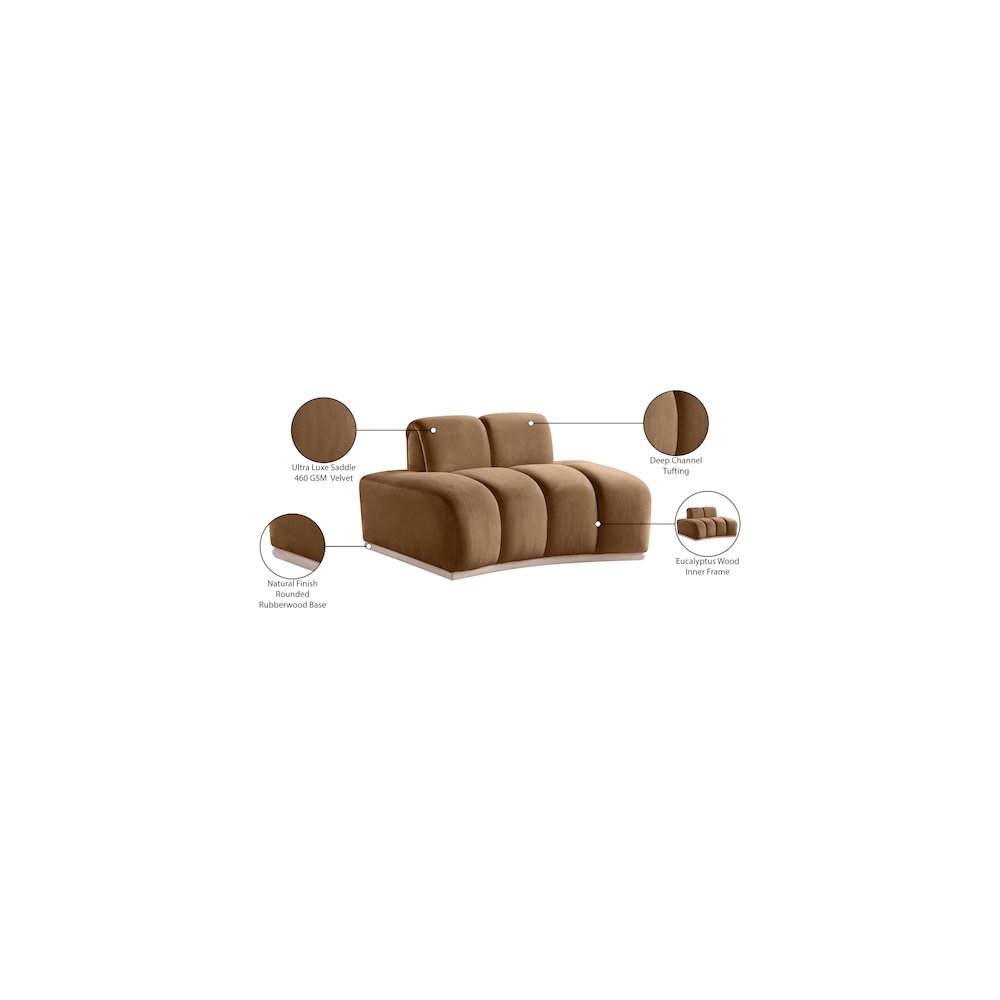 Jace Saddle Velvet Chair. Picture 8