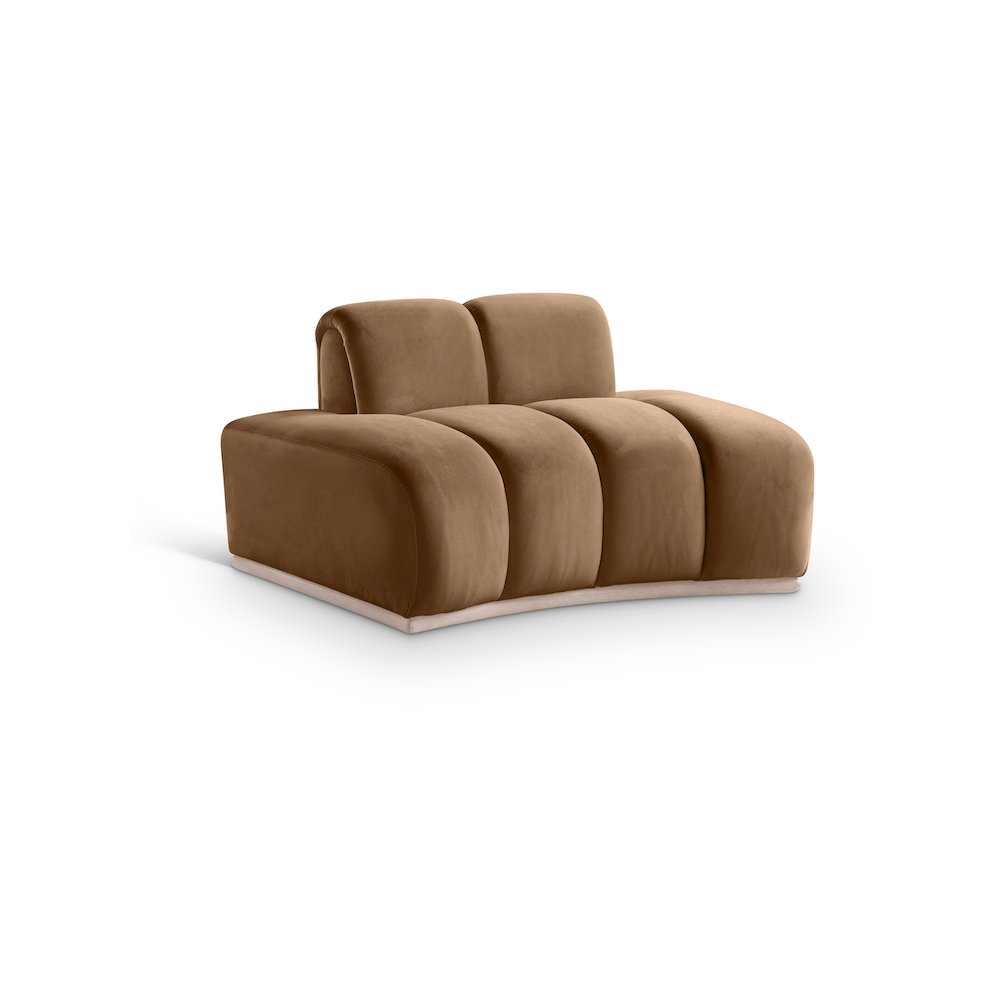 Jace Saddle Velvet Chair. Picture 1