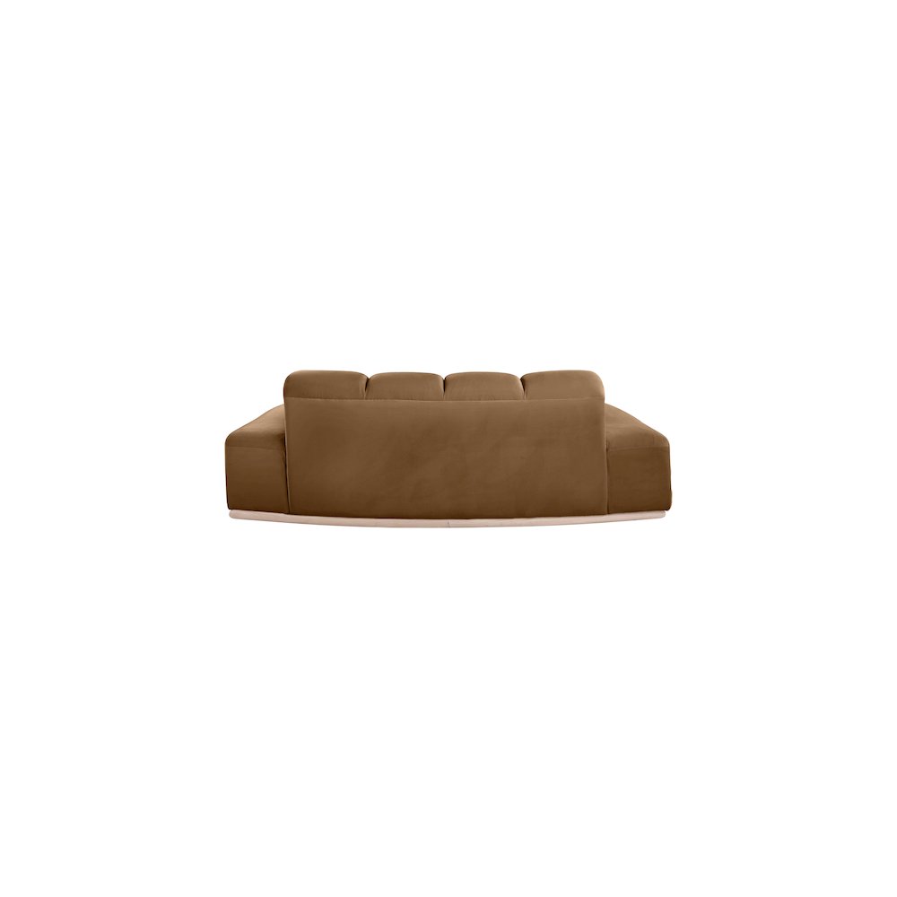 Jace Saddle Velvet Loveseat. Picture 4