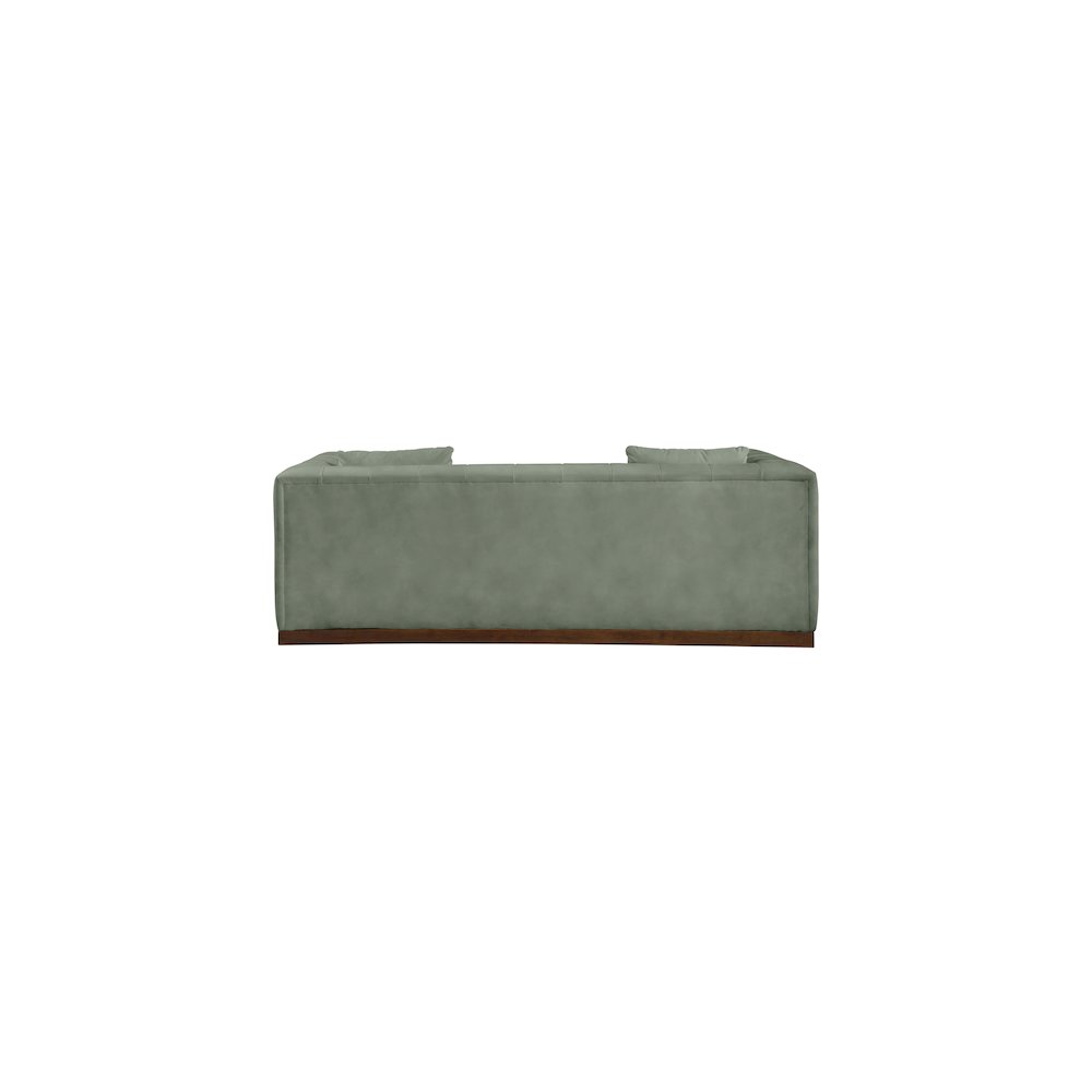 Mallina Green Vegan Leather Sofa. Picture 2