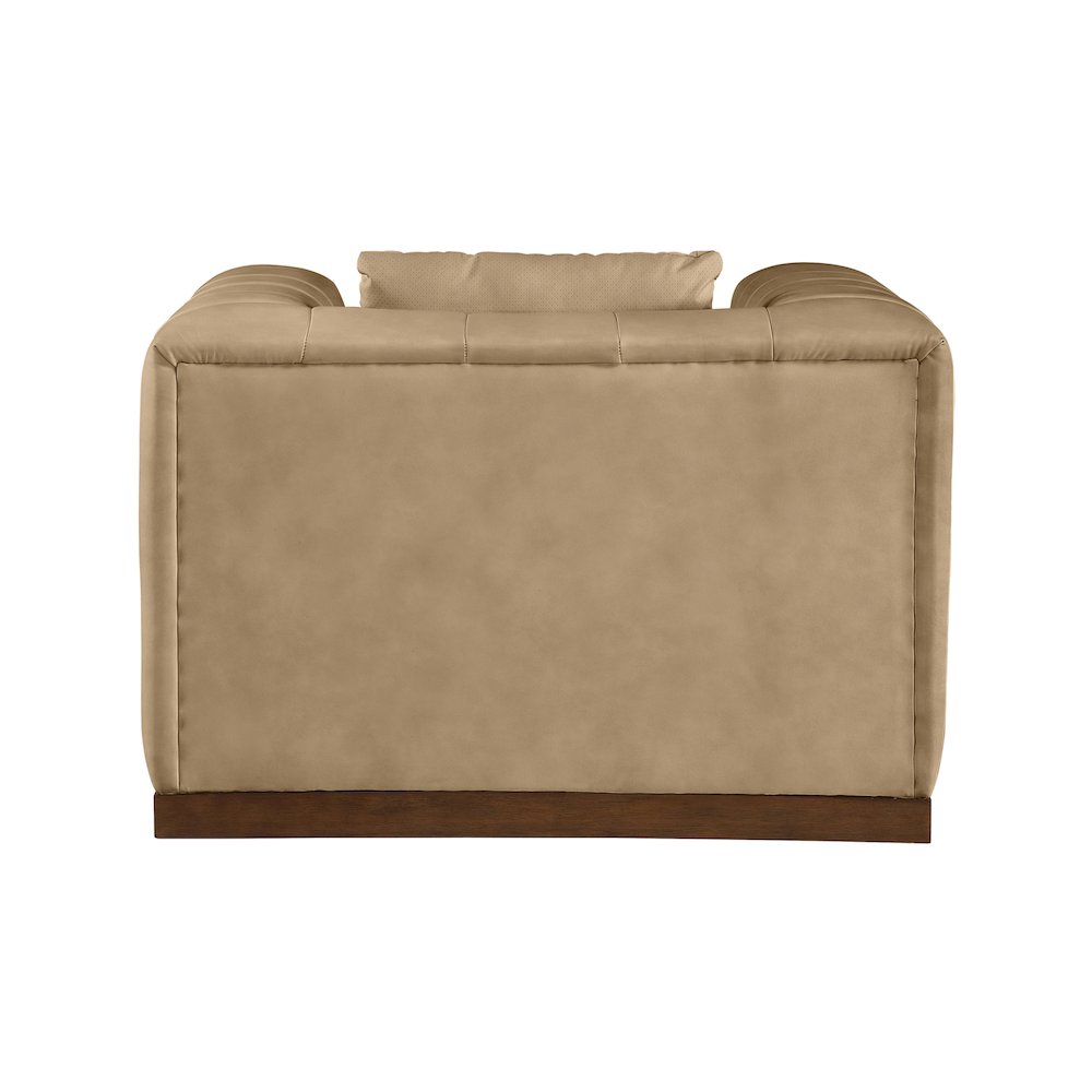 Mallina Tan Vegan Leather Chair. Picture 2
