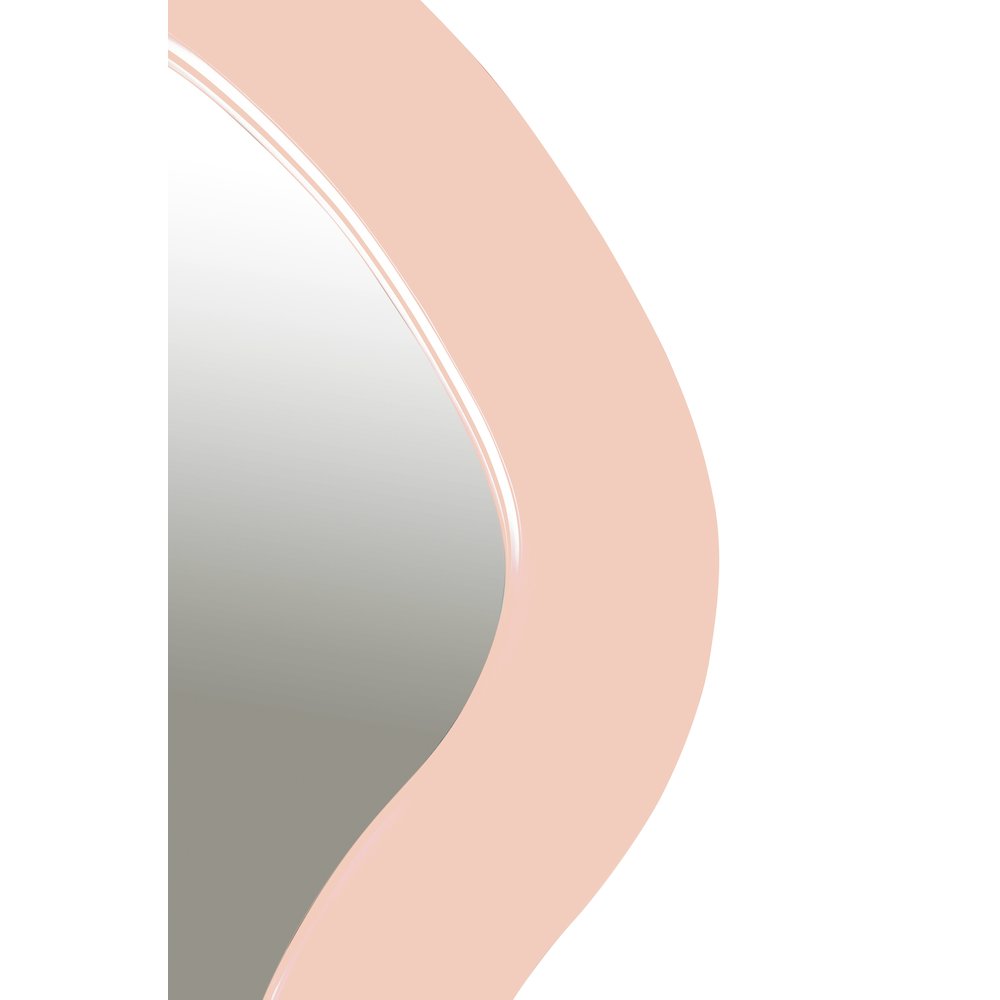 Oblique Pink Iron Frame Mirror. Picture 4