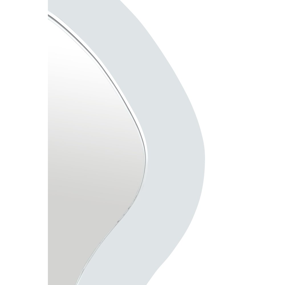 Oblique White Iron Frame Mirror. Picture 4