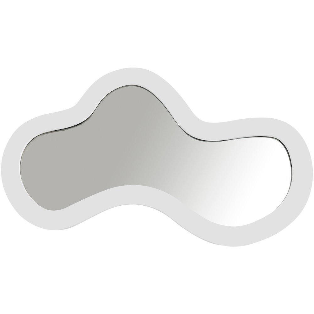 Oblique White Iron Frame Mirror. Picture 2