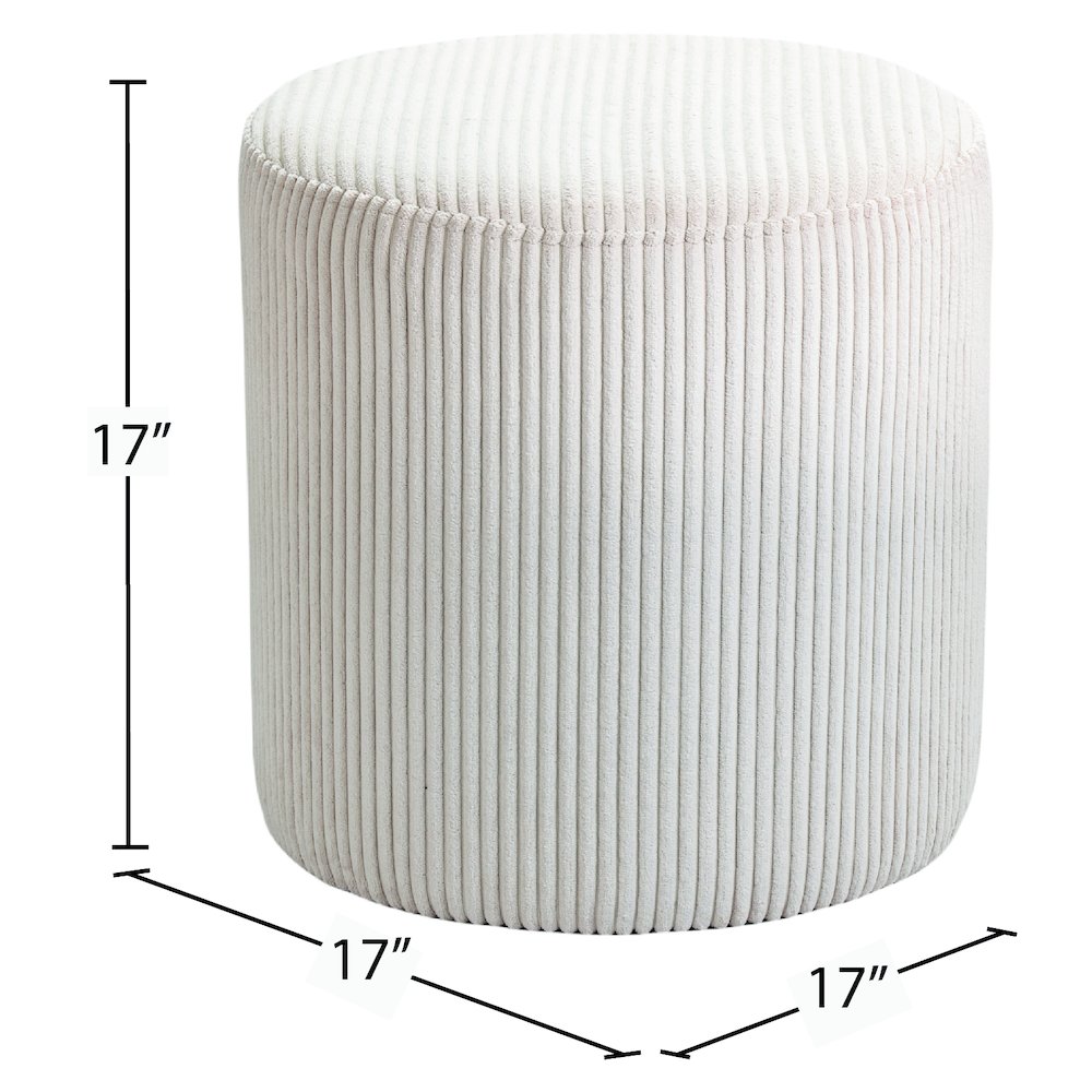 Roy Beige Microsuede Fabric Ottoman/Stool. Picture 6