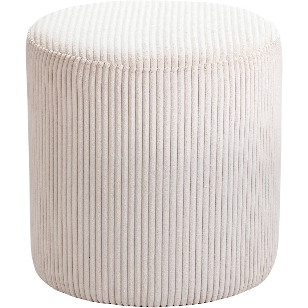 Roy Beige Microsuede Fabric Ottoman/Stool. Picture 2