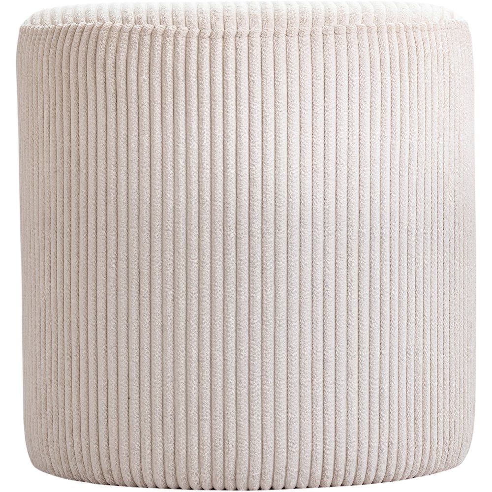 Roy Beige Microsuede Fabric Ottoman/Stool. Picture 3