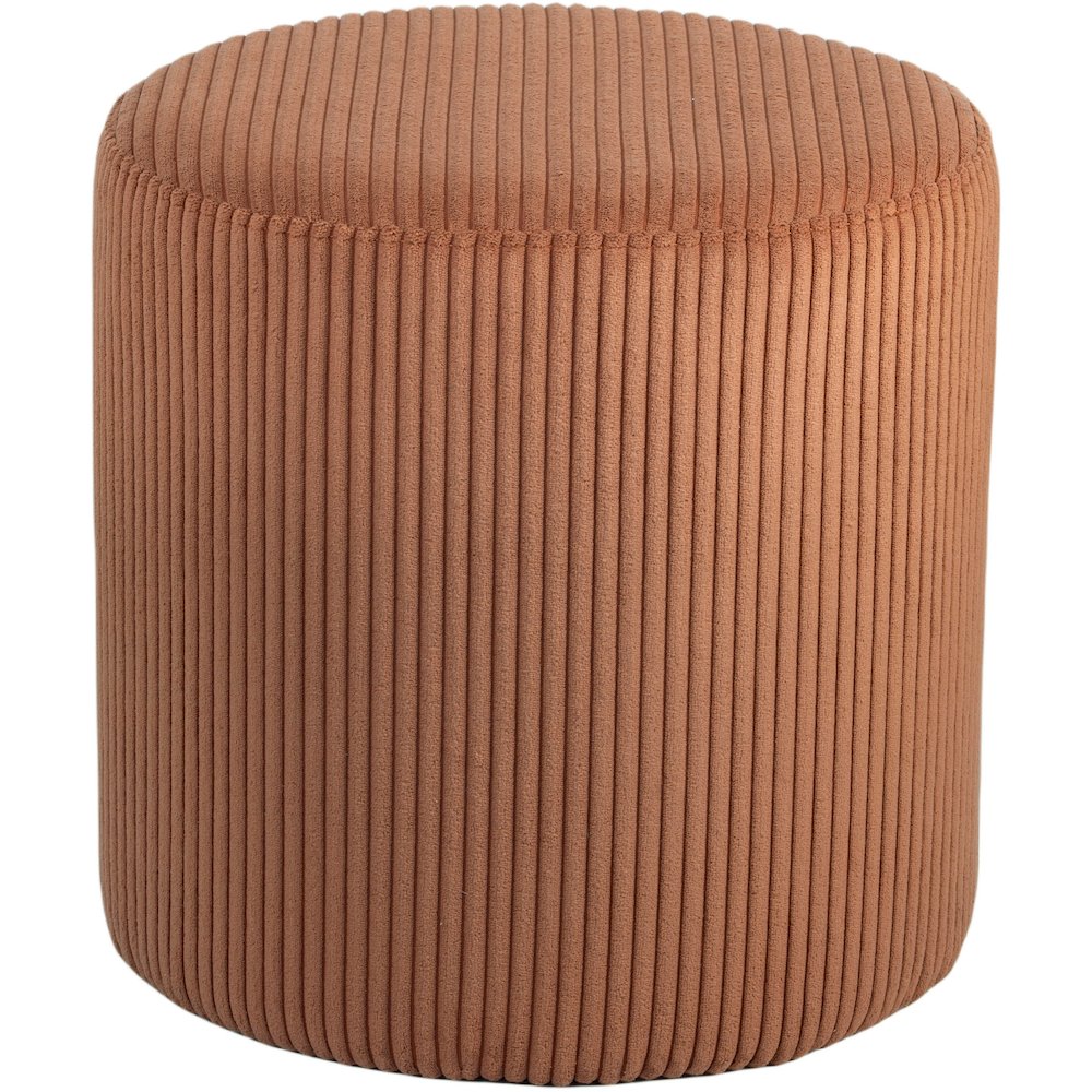 Roy Cognac Microsuede Fabric Ottoman/Stool. Picture 2