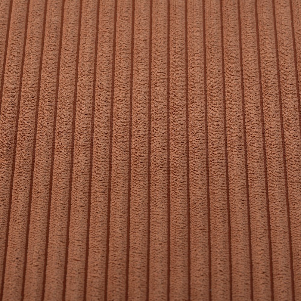 Roy Cognac Microsuede Fabric Ottoman/Stool. Picture 5