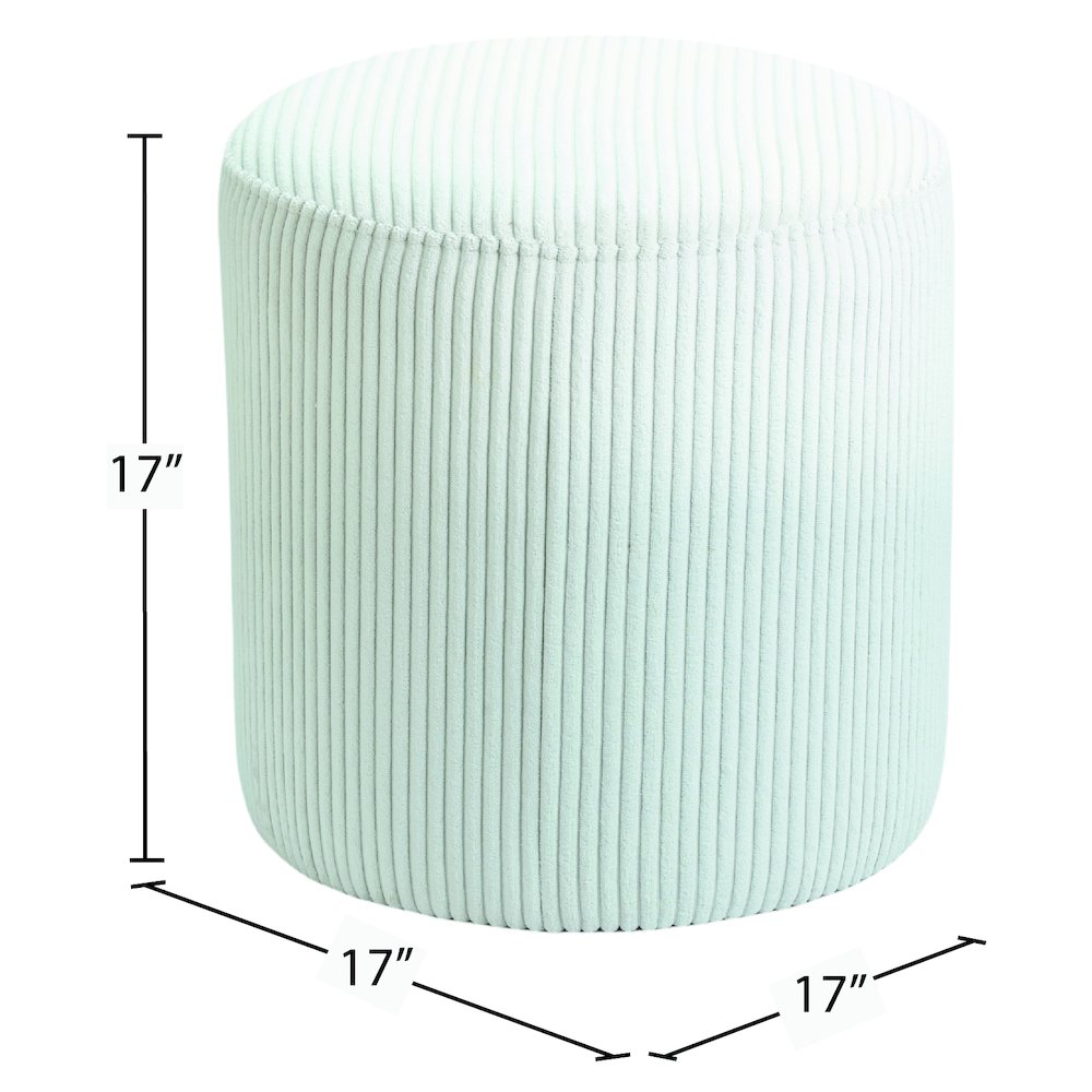 Roy Cream Microsuede Fabric Ottoman/Stool. Picture 6
