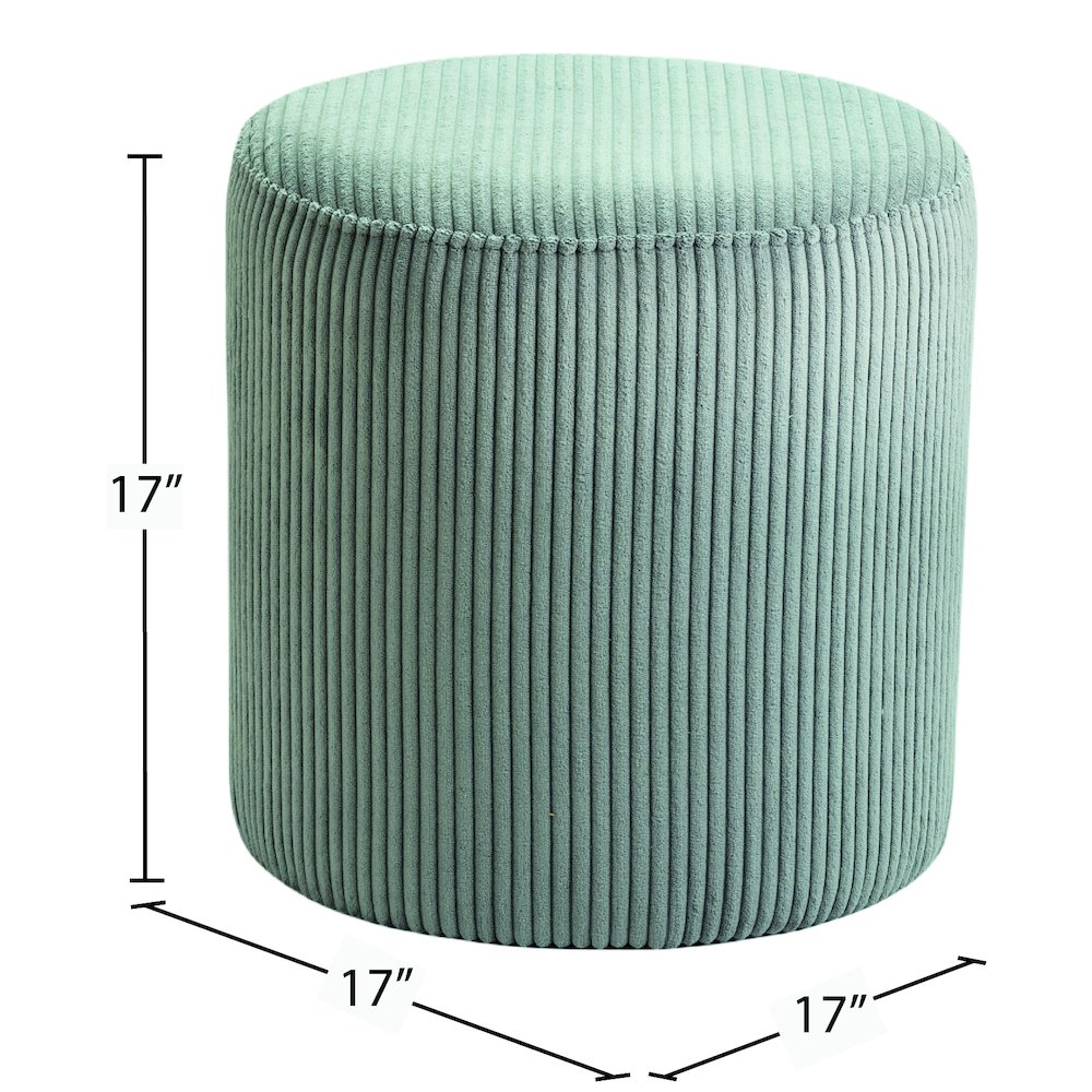 Roy Grey Microsuede Fabric Ottoman/Stool. Picture 6