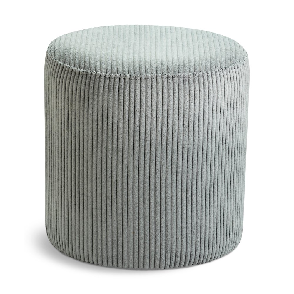 Roy Grey Microsuede Fabric Ottoman/Stool. Picture 1