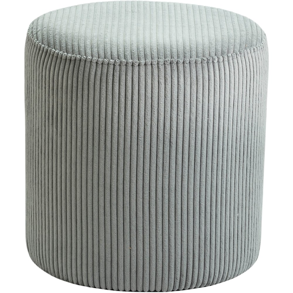 Roy Grey Microsuede Fabric Ottoman/Stool. Picture 2