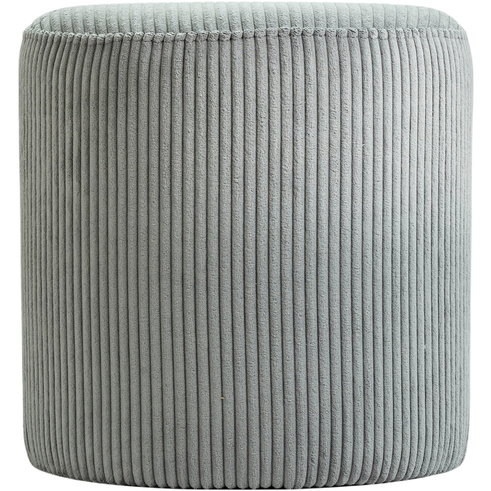 Roy Grey Microsuede Fabric Ottoman/Stool. Picture 3
