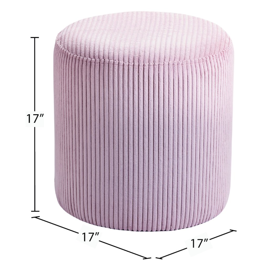 Roy Pink Microsuede Fabric Ottoman/Stool. Picture 6
