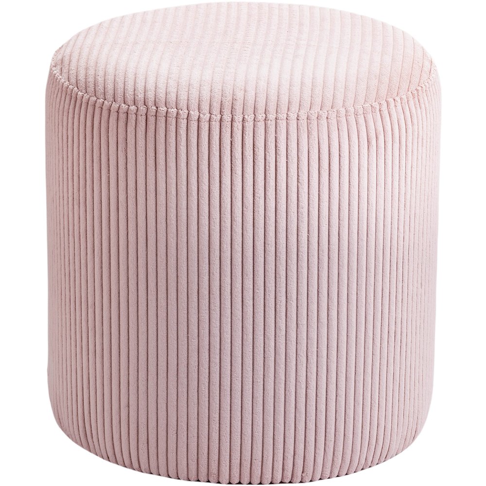 Roy Pink Microsuede Fabric Ottoman/Stool. Picture 2
