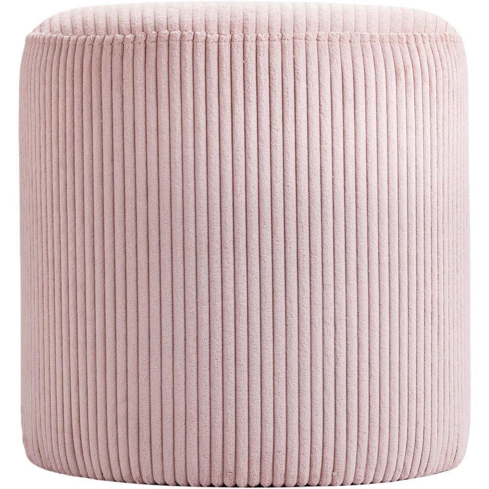 Roy Pink Microsuede Fabric Ottoman/Stool. Picture 3